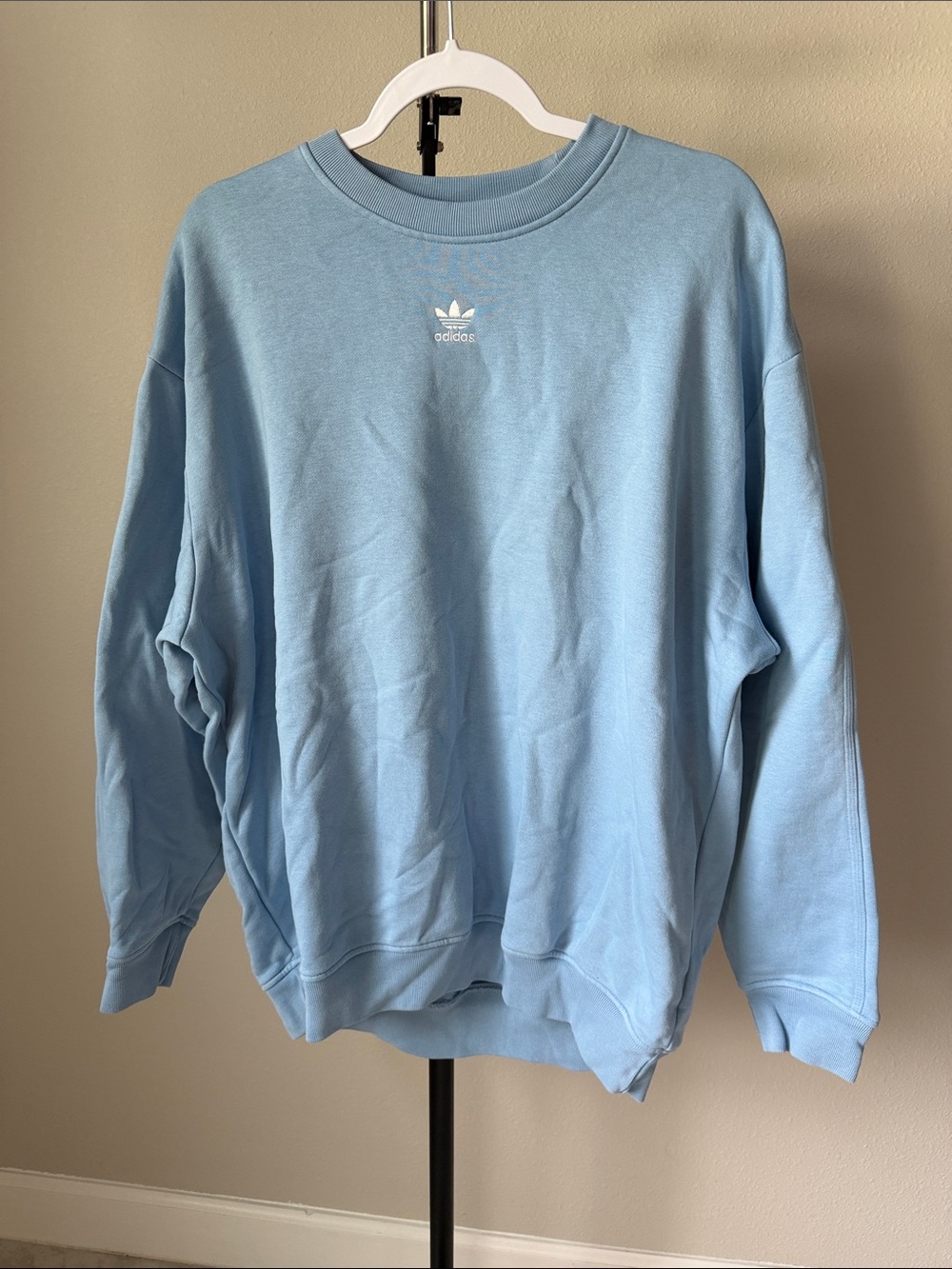 adidas Light Blue Trefoil Crewneck Sweatshirt